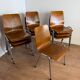 Vintage Pagholz stacking chairs in wood and metal