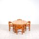 Set of 6 solid pinewood armchairs by Rainer Daumiller for Hirtshals Sawmill