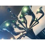 Translucent Green-Bottle Glass Chandelier, Contemporary Murano Style