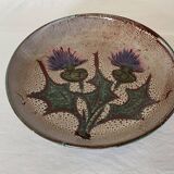 Vallauris deep plate with thistles