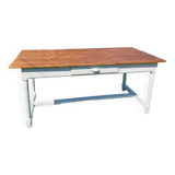Wooden farmhouse table