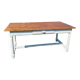 Wooden farmhouse table