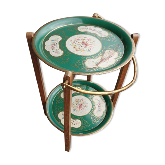 2 tray folding side table