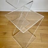 Paire de sellettes Z en plexi transparent
