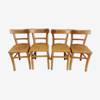 Lot de quatre chaises bistrot ou cuisine années 50-60