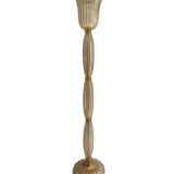 Signed Archimede Seguso Murano Glass Floor Lamp Gold Italian Art Deco 1980s