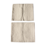 Set of 2 white linen napkins with GD monograms