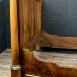 Empire period center bed in blond mahogany
