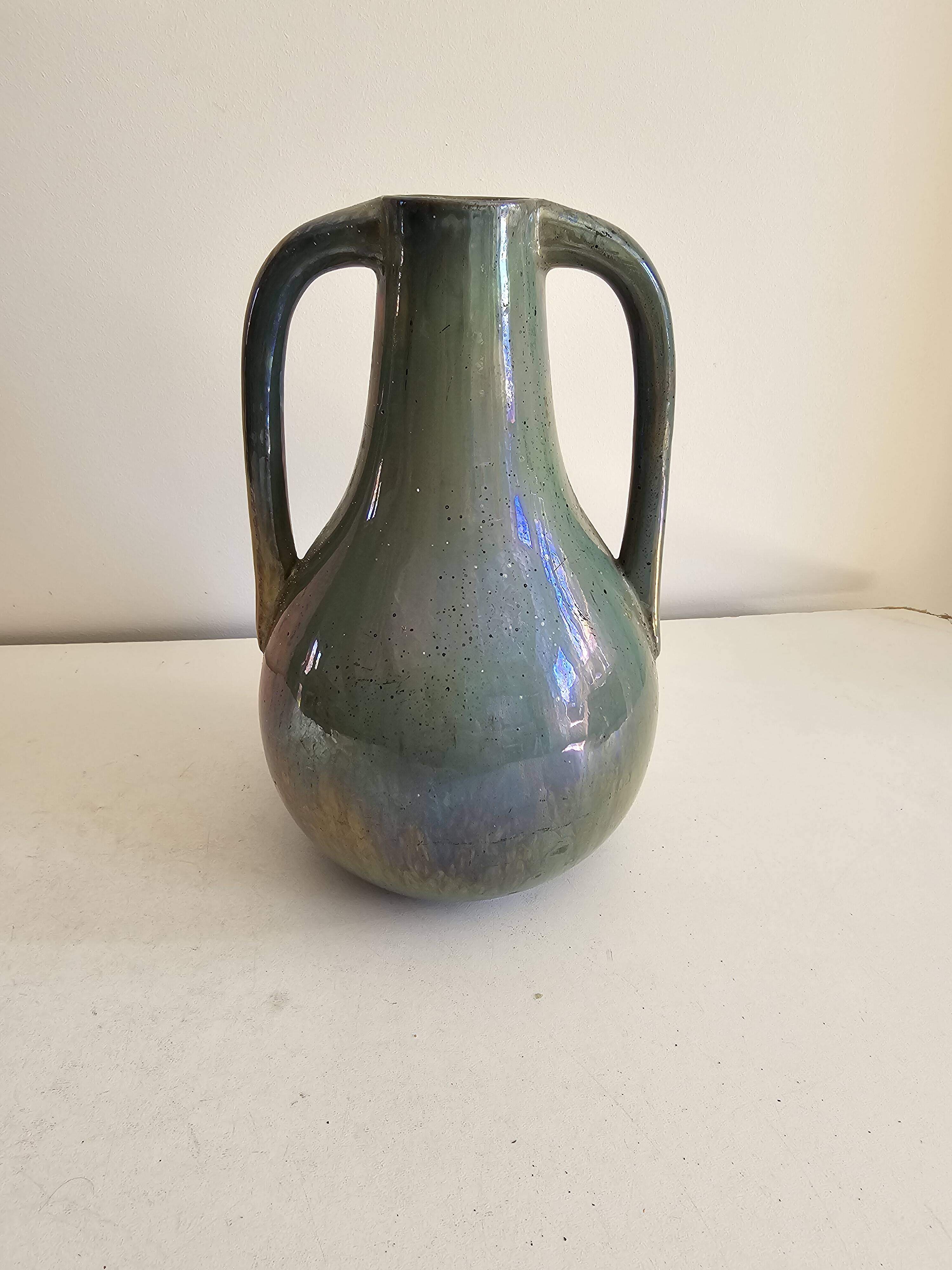 Vase Grès flammé de Rambervillers Alphonse Cytère Unis France Années 30's