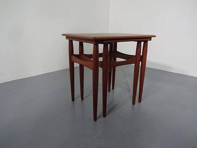 Danish Teak Nesting Tables, 1960s, Set of 2