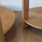 Round Tables with Glass Tops, Set of 3.