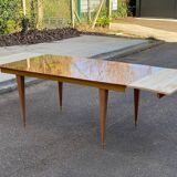 Table à manger scandinave extensible bois et palissandre laquée 250cm