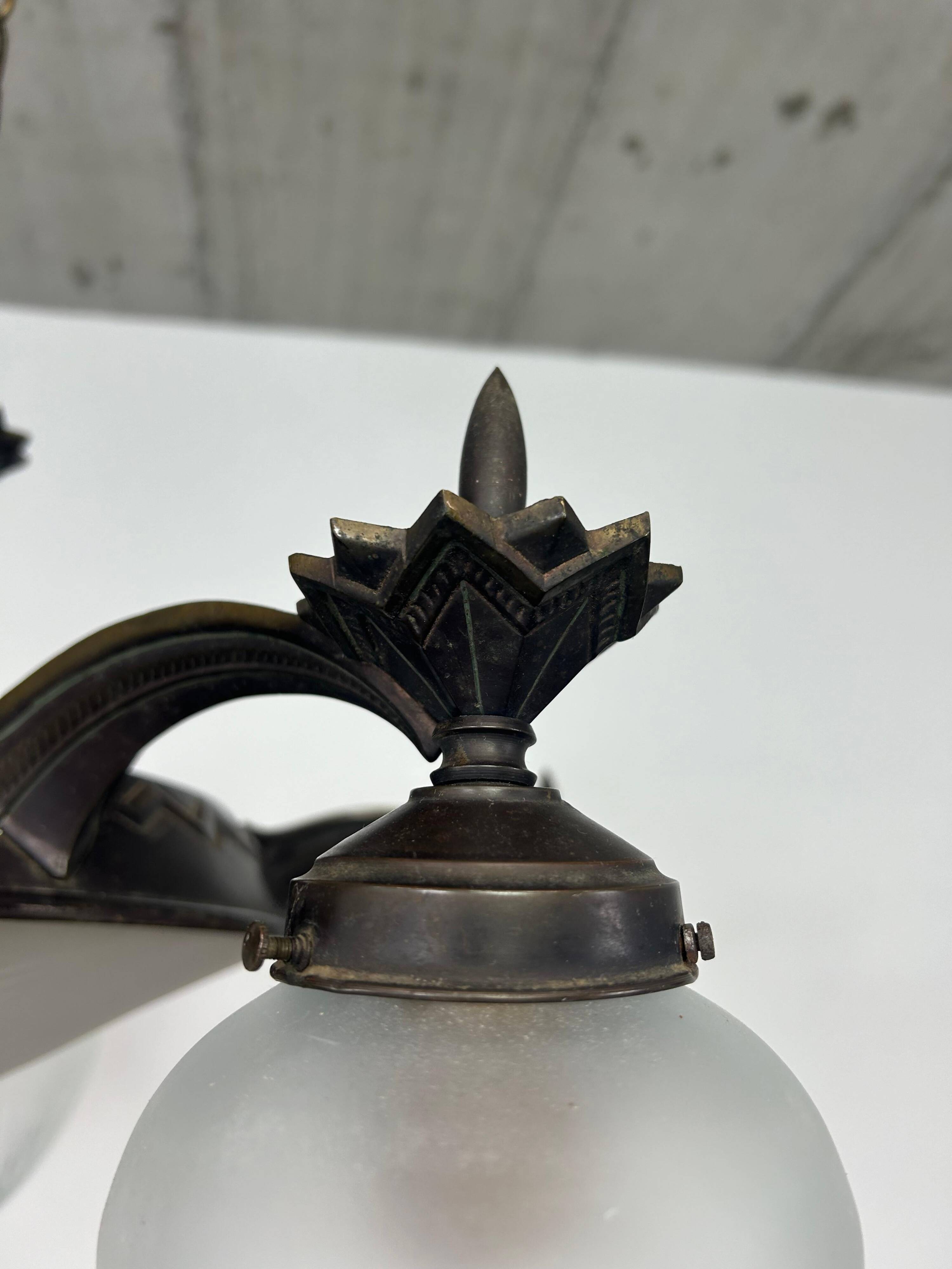 Rare cubist bronze lustre