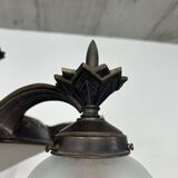 Rare cubist bronze lustre