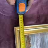 Maritime landscape painting with boat, signed Stauzin