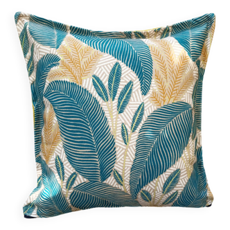 Foliage/velvet cushion 40x40cm