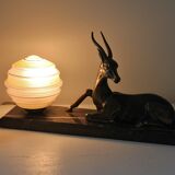 Art Deco table lamp antilope biche