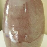 Pebble-shaped ceramic vase, signed