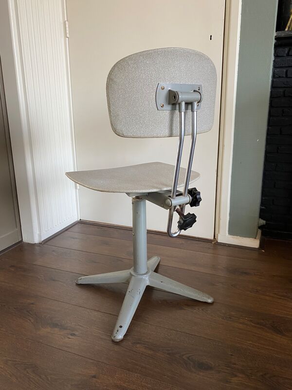 Chaise de bureau industrielle vintage, années 1950