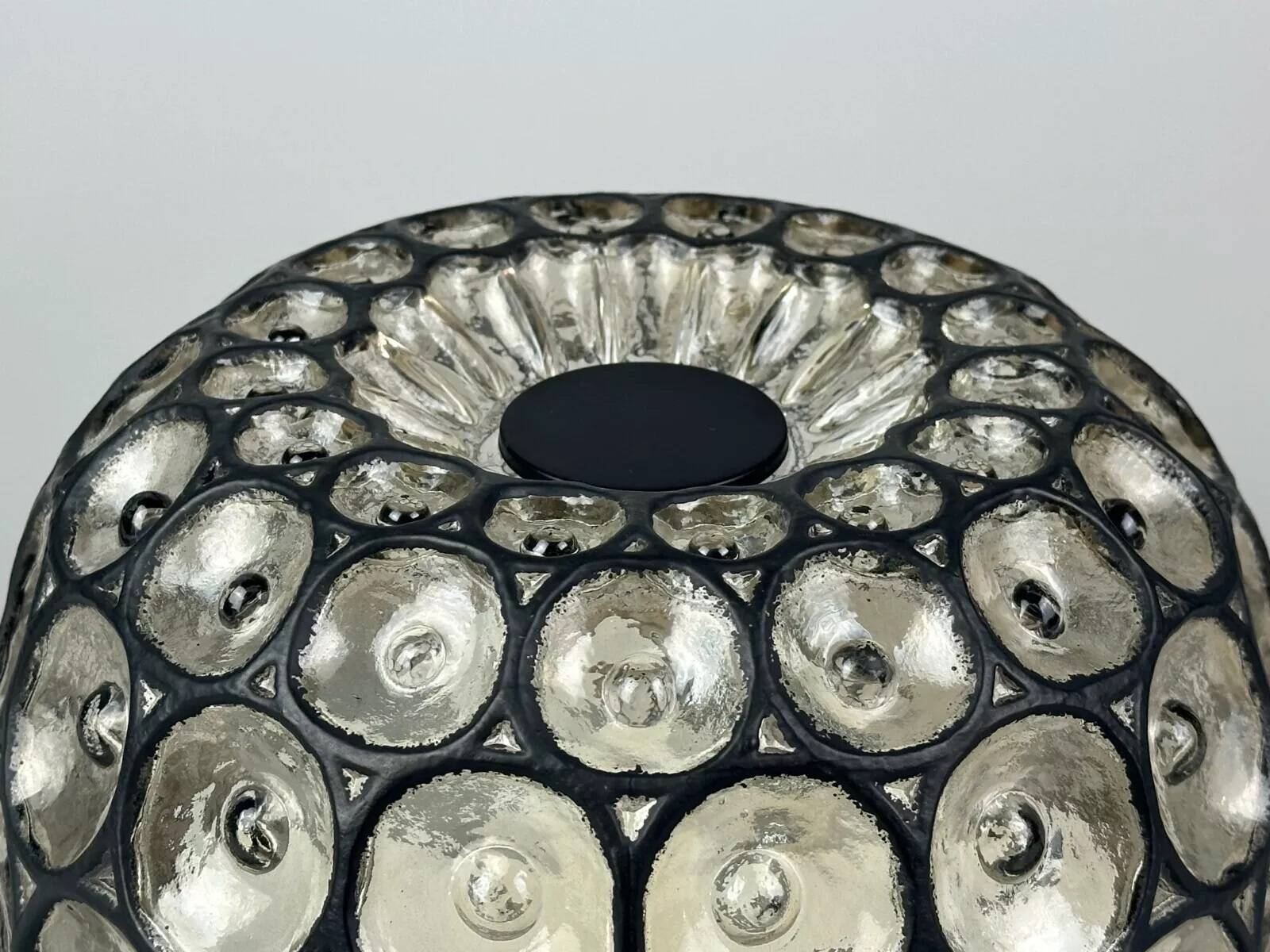 Ceiling light from the 60s and 70s Glashütte Limburg Germany glass & metal