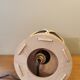 Lampe vintage en bois et osier