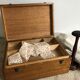 Sewing box with compartments