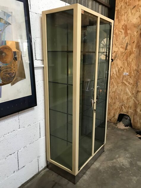 Vintage medical display case from the 70s