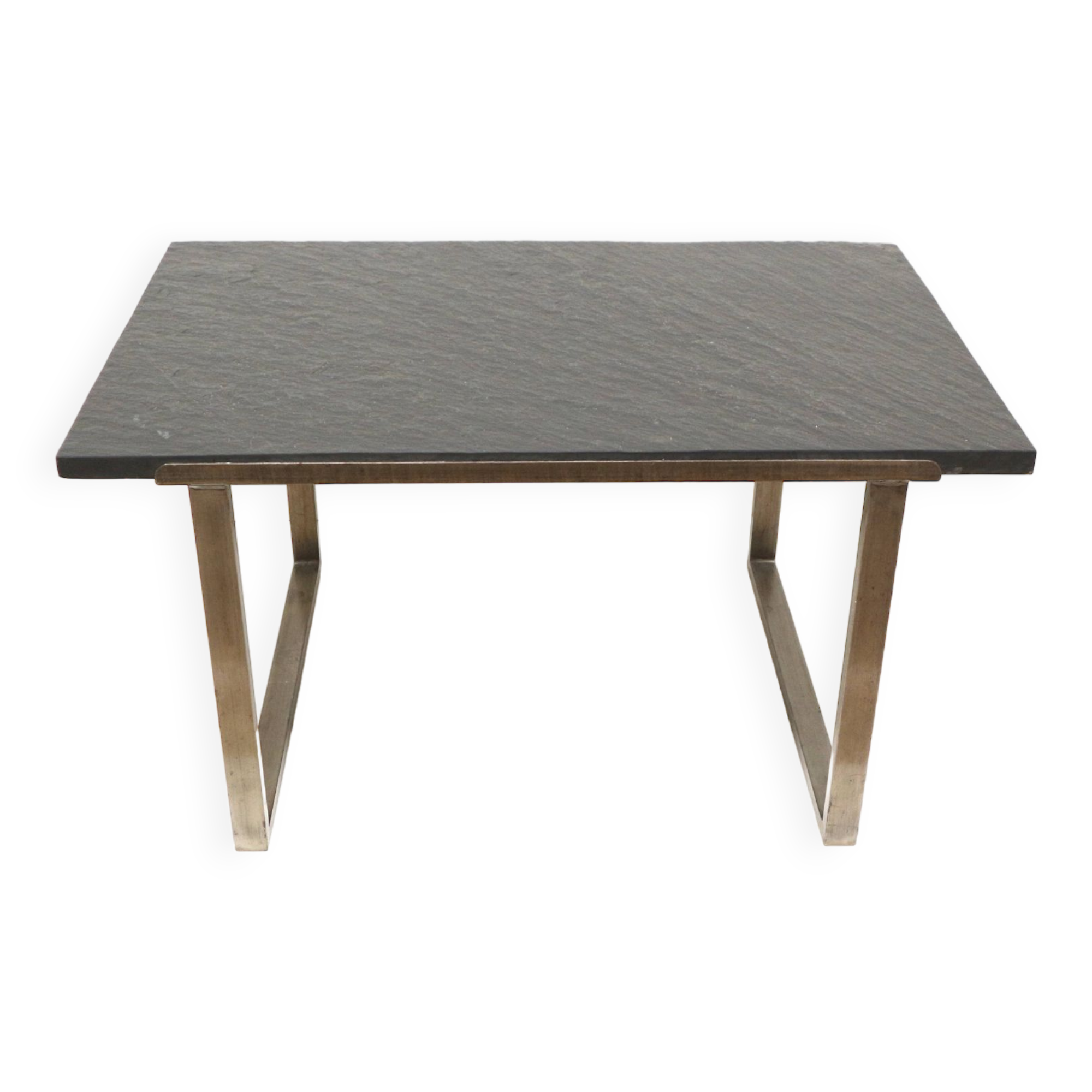 Vintage heavy slate coffee table made in the 1970s
