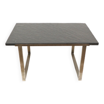 Vintage heavy slate coffee table made in the 1970s