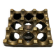 Brutalist Ashtray "Ultima 9" in Solid Brass — Beck & Jung for Diverse