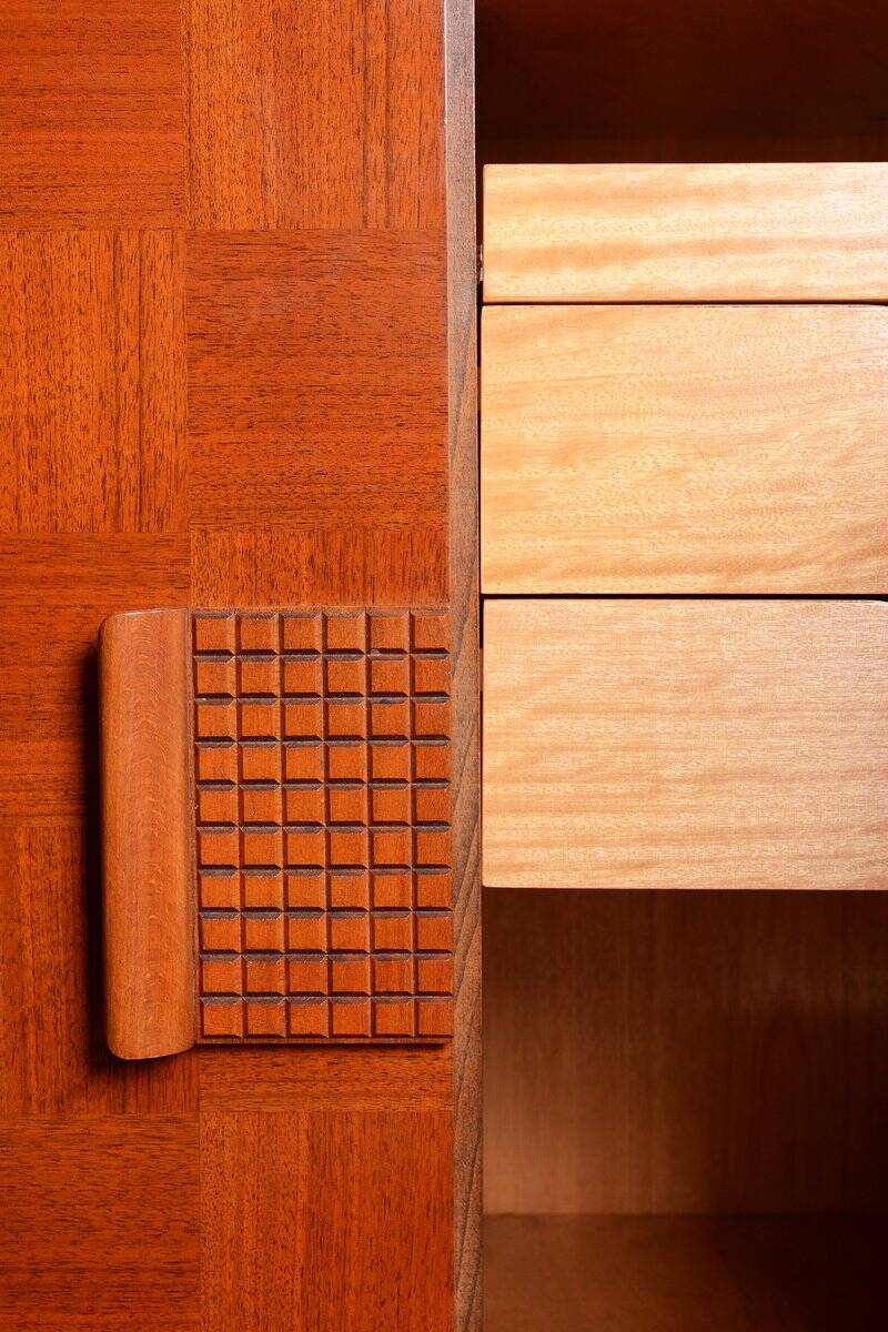 Czech Art Deco Sideboard in Walnut attributed to J. Halabala for Up Zavody, 1940s