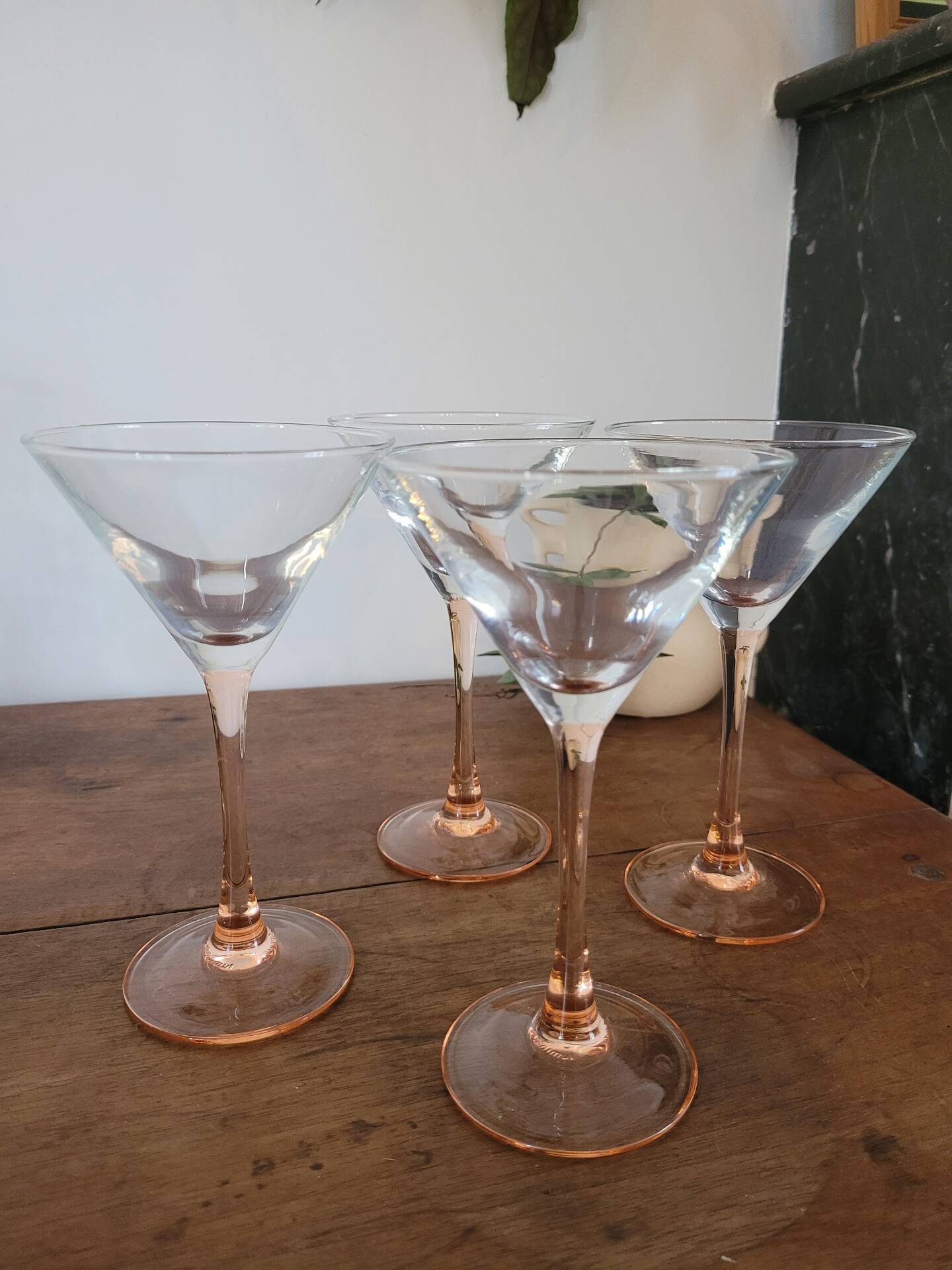 Lot de 4 verres à cocktail Luminarc pied rose