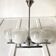 Lustre space age , design italien , chrome et verre