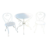 Old wrought iron garden furniture