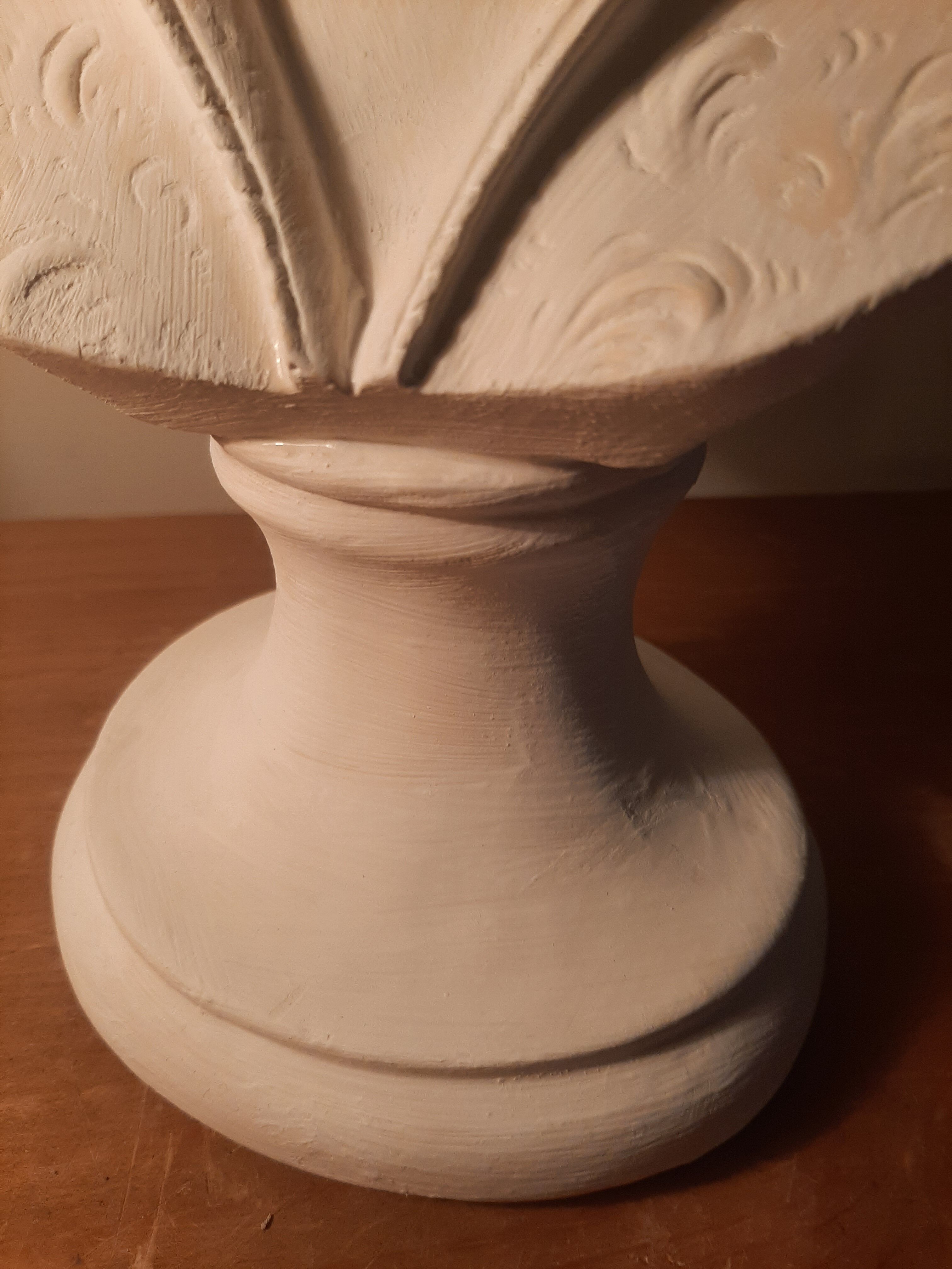 Female bust sculpture plaster