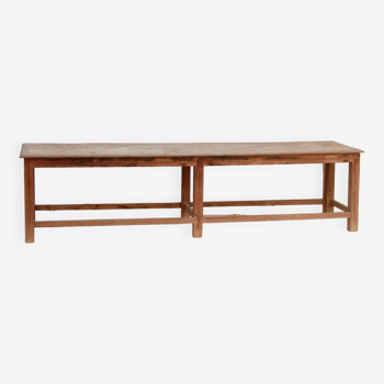 Old Indian Bench in Old Teak Original Part