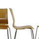 Vintage Set of 4 IKEA Gilbert Chairs Curved Oak Plywood 1999