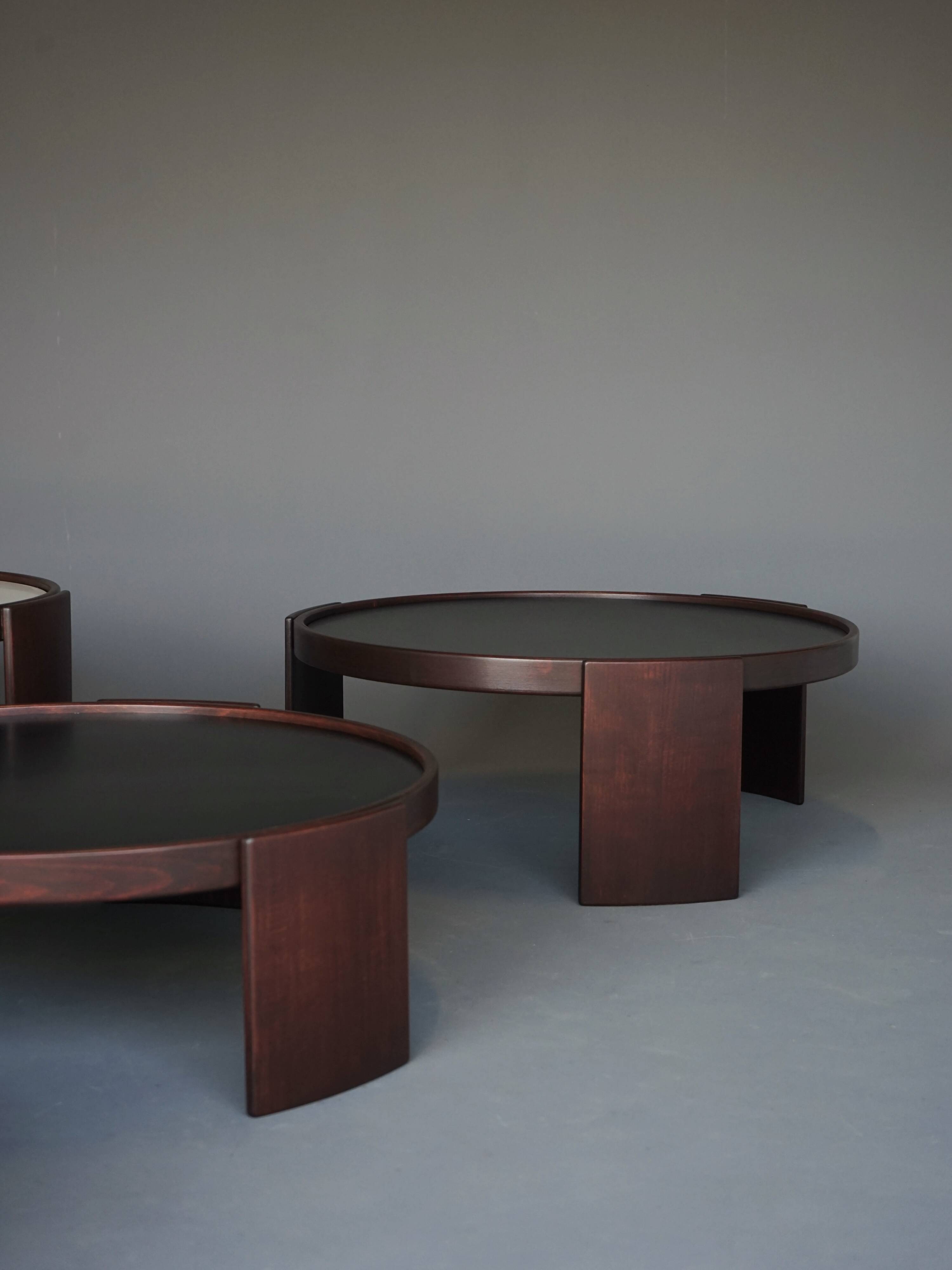 Cassina model 780/783 Stacking Tables by Gianfranco Frattini, 1970s