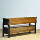 Antique pine drop-top bench, 1900s