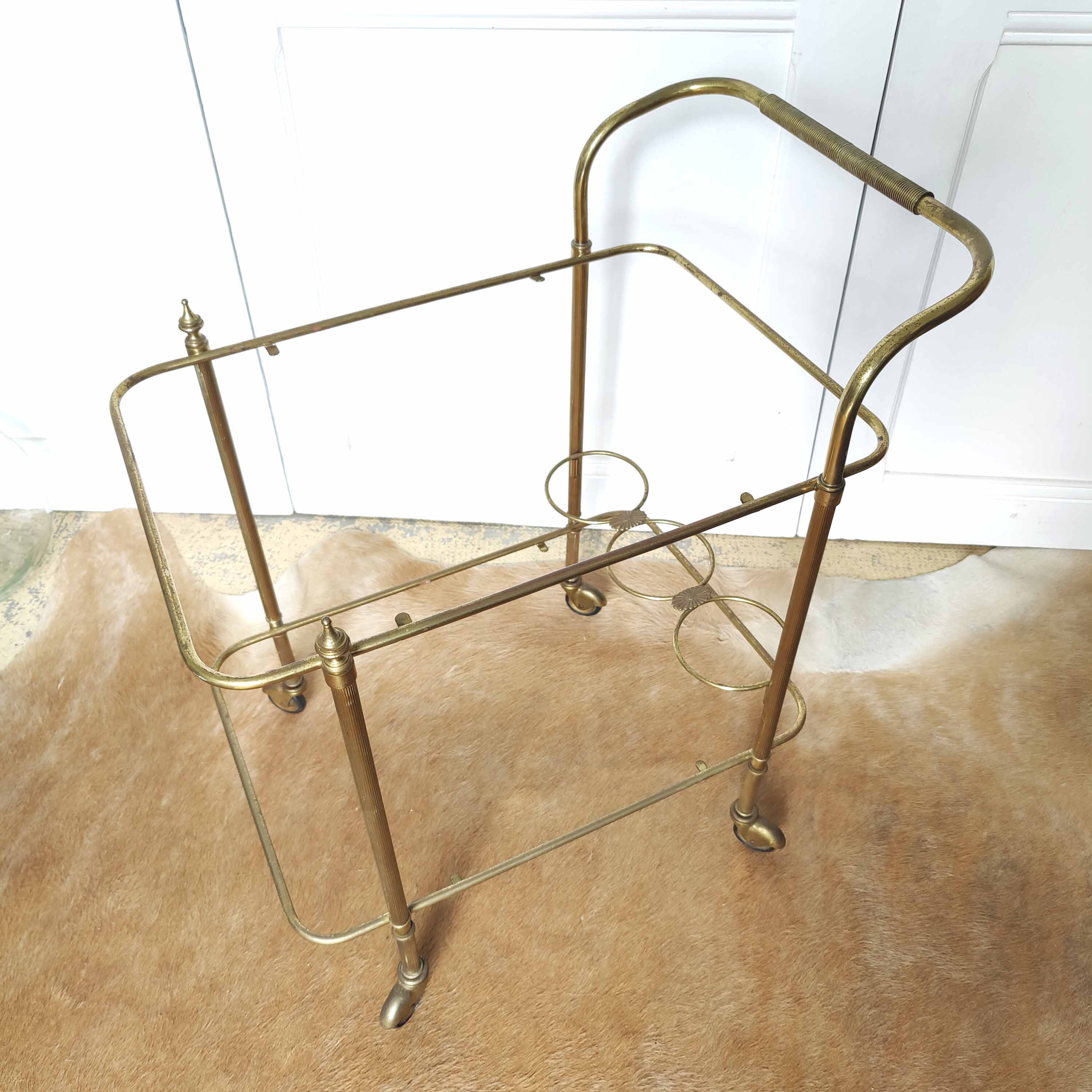 Brass and glass golden bar