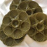 Set of 5 oyster plates