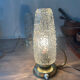 Pair of 1950s brass and glass bedside lamps
