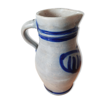 Pichet 2 L en grès gris et bleu