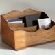 Porte courrier de bureau vintage en bois