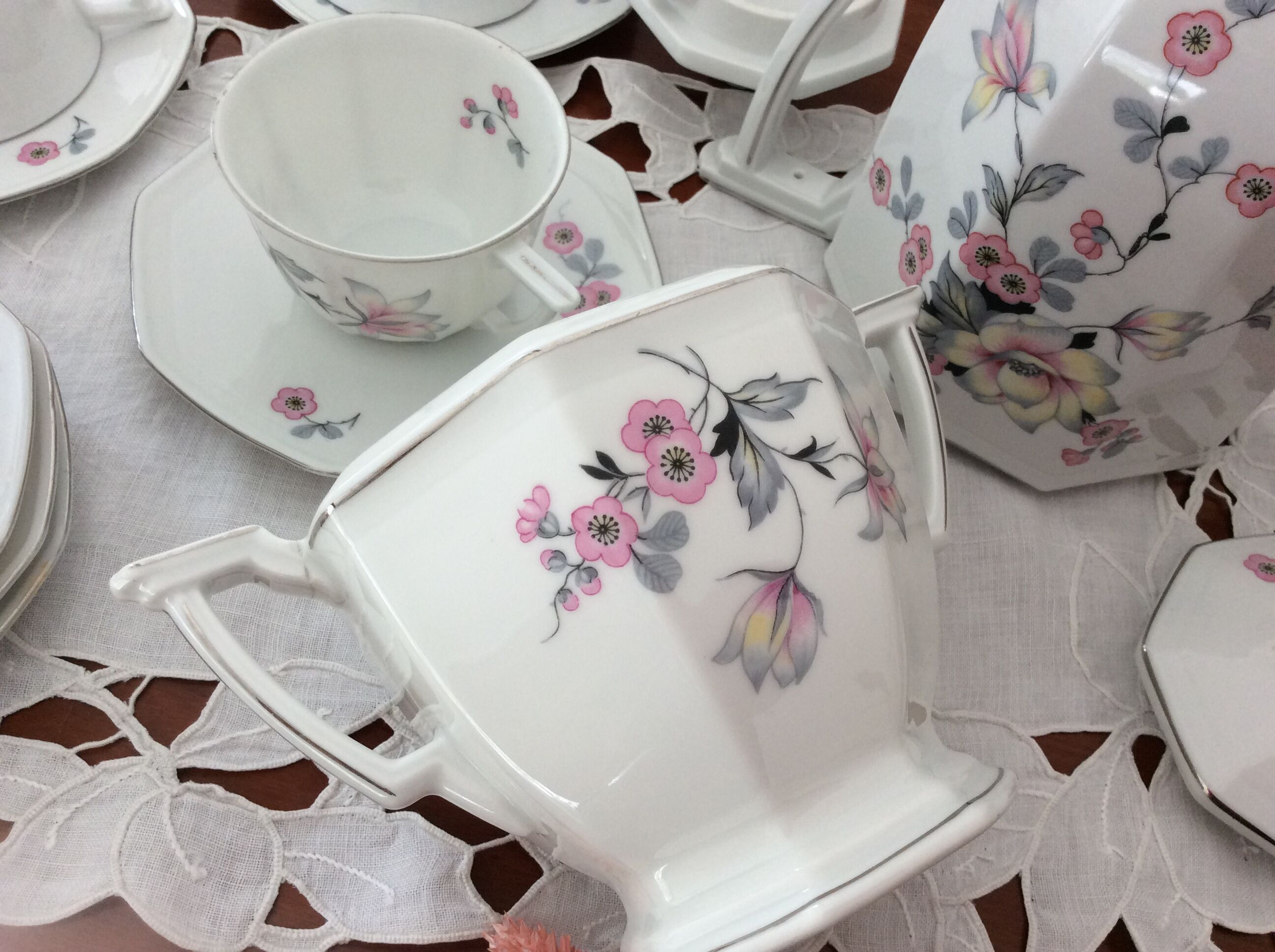 Fine porcelain coffee set EPIAGE D.F. Czechoslovakia of the 30s