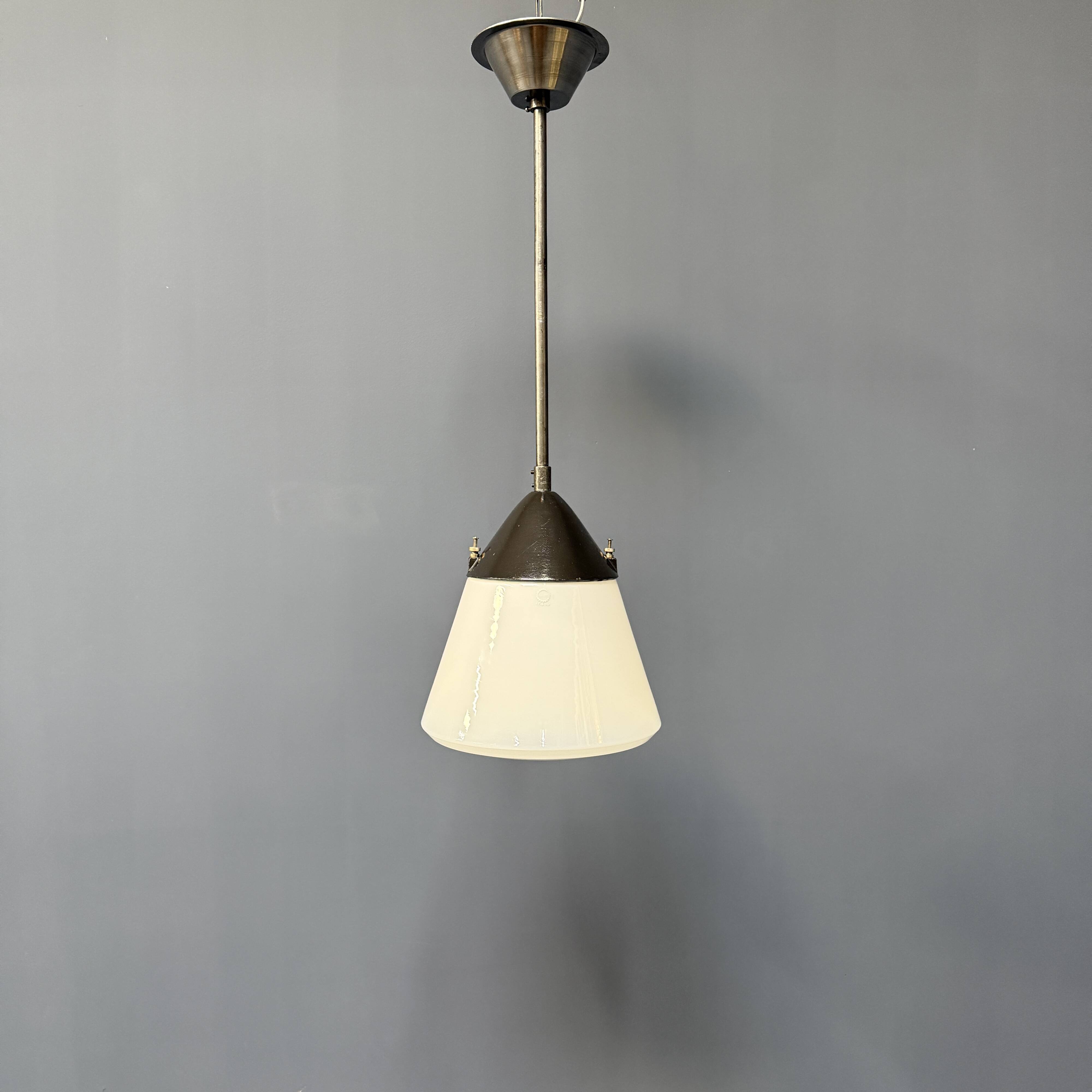Opaline glass Kandem pendant lamp model 409