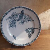 Flat plate in nimy earthenware bird decorations