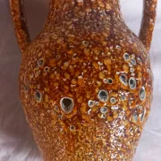 Vintage ceramic amphora vase "Fat Lava" - Honey glazes - 1960s