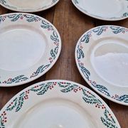Set of 7 Flat Plates Holly Model HB