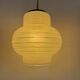 Pair of vintage pendant lights, blown white glass, France, 1970.